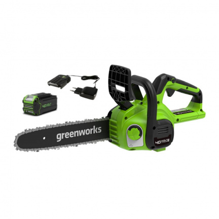 Аккумуляторная цепная пила Greenworks G40CS30IIK2 40В
