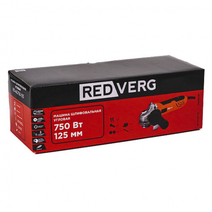 Машина шлифовальная угловая REDVERG RD-AG750-125