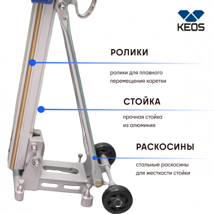 Установка алмазного бурения KEOS KS-500 JSET (двигатель KS-500 + стойка с наклоном)