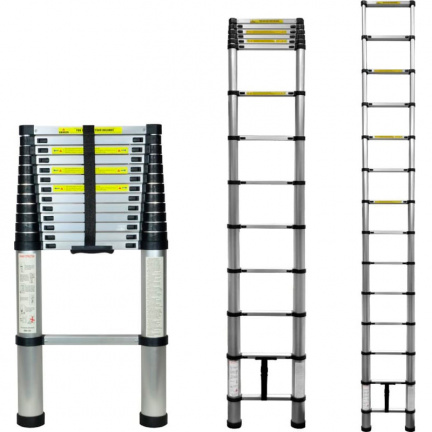 Лестница телескопическая Алюмет односекционная 14 ступеней (TLS 4.1)