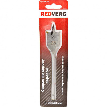 Сверло по дереву REDVERG HCS 25х152мм перовое (600281)