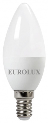 Лампа светодиодная EUROLUX LL-E-C37-6W-230-2,7K-E14