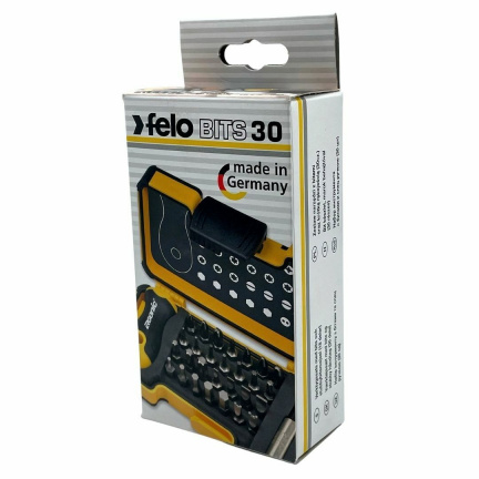 Felo Набор бит SL/PZ/PH/HEX/Tx с рукояткой ERGONIC и битодержателем в кейсе, 30 шт 02073006