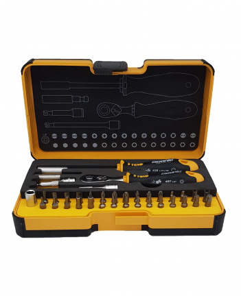 Felo Набор бит SL/Hex/PH/PZ/Torx/SQ/Spanner с трещоткой и отверткой под биты в кейсе, 36 шт 05783606