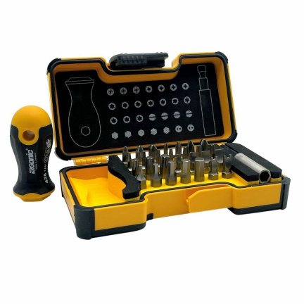 Felo Набор бит SL/PZ/PH/HEX/Tx с рукояткой ERGONIC и битодержателем в кейсе, 30 шт 02073006