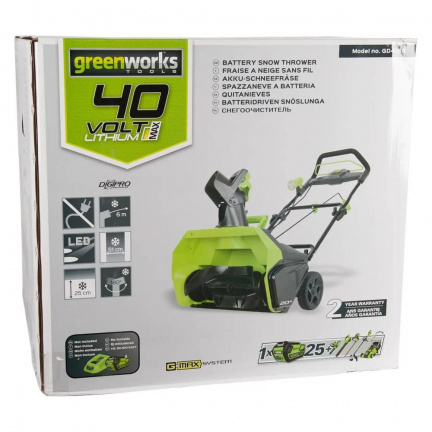 Аккумуляторный снегоуборщик Greenworks GD40ST (без акк, без з/у)