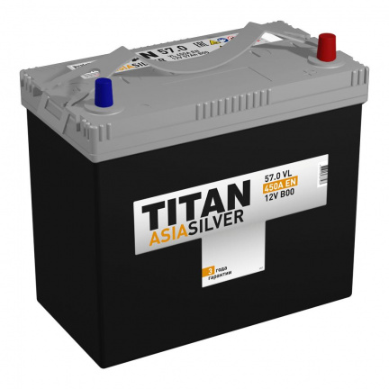 Аккумулятор TITAN ASIASILVER 6СТ-57.0 VL B00