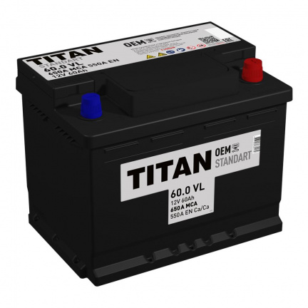 Аккумулятор TITAN STANDART 6CT-60.0 VL