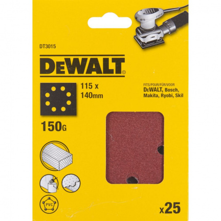 Шлифлист DeWalt DT3015 115x140мм 150G 25шт