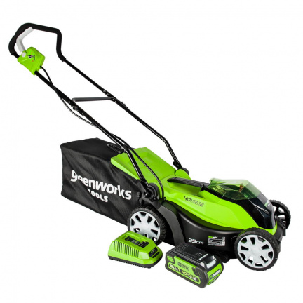 Аккумуляторная газонокосилка Greenworks G40LM35K2