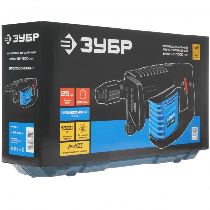 25 Дж, 1500 Вт, АВТ, отбойный молоток SDS-Max, Профессионал (ЗММ-25-1500 ЭВК)