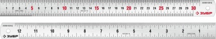 ЗУБР Про-30Д, длина 0.30 м, усиленная нержавеющая линейка, Профессионал (34280-030-Д)