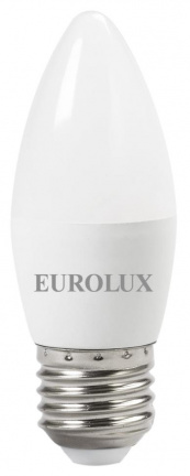 Лампа светодиодная EUROLUX LL-E-C37-6W-230-2,7K-E27