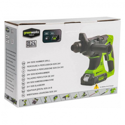 Аккумуляторный перфоратор Greenworks G24HD (без акк, без з/у)