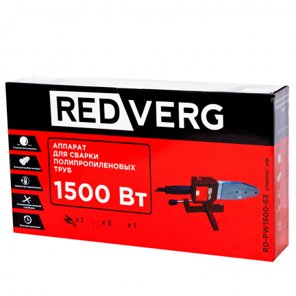 Аппарат для сварки полипропиленовых труб REDVERG RD-PW1500-63