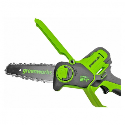 Аккумуляторная цепная пила-мини Greenworks G24MCS10
