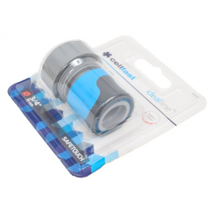 Коннектор Cellfast SAFETOUCH IDEAL с аквастопом 3/4'' (50-637)