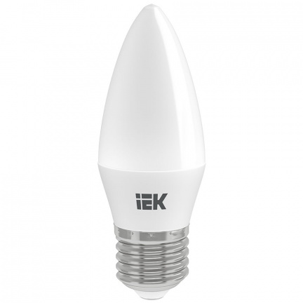 Лампа светодиодная IEK C35 7Вт 230В 4000К E27