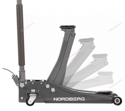 Домкрат подкатной 3,2 т, супернизкий подхват, педаль NORDBERG N32032G