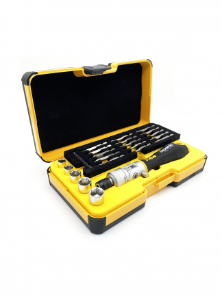 Felo Набор бит SL/PH/PZ/Tx/HEX и головок с поворотной трещоткой Ergonic K в кейсе, 22 шт 06072206