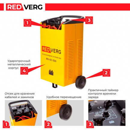 Устройство пуско-зарядное REDVERG RD-SC-350