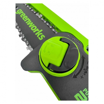 Аккумуляторная цепная пила-мини Greenworks G24MCS10
