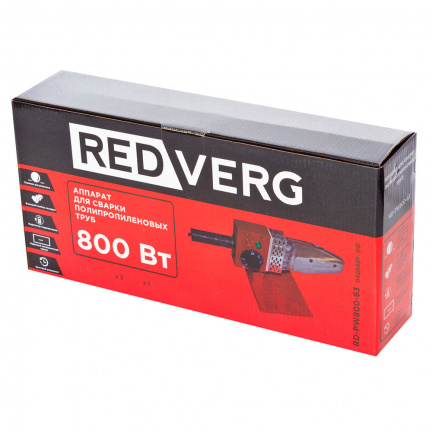 Аппарат для сварки полипропиленовых труб REDVERG RD-PW800-63