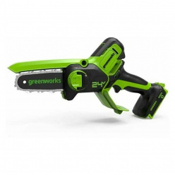 Аккумуляторная цепная пила-мини Greenworks G24MCS10